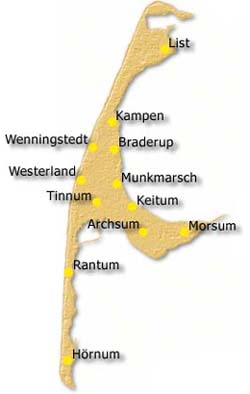 Karte von Sylt